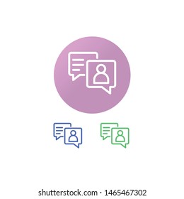 Chatting Vector Illustration, outline icon. EPS 10