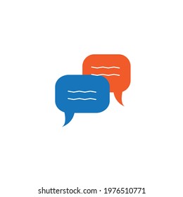 chatting vector logo or illustration or clipart
