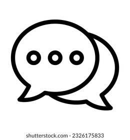 Chatting Vector Thick Line Icon For Personal And Commercial Use.
