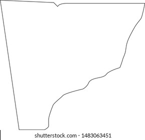 Chattooga County Map in the state of Georgia in the United States