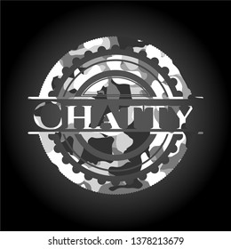 Chatty on grey camo texture