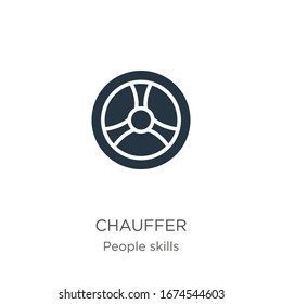 Chauffer icon vector. Trendy flat chauffer icon from people skills collection isolated on white background. Vector illustration can be used for web and mobile graphic design, logo, eps10