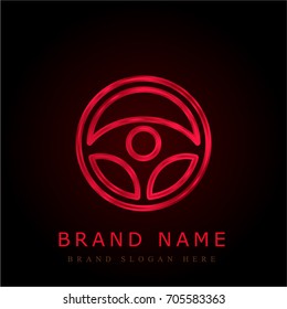 Chauffer red chromium metallic logo