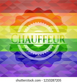 Chauffeur lgbt colors emblem 