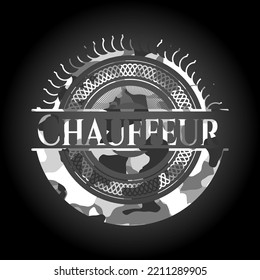 Chauffeur on grey camouflage pattern 