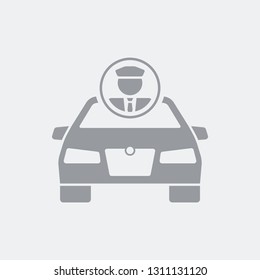 Chauffeur service flat icon