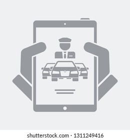 Chauffeur service flat icon