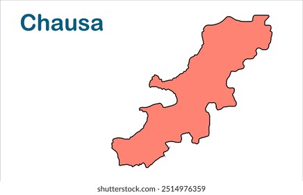 Mapa da subdivisão de Chausa, Distrito de Buxar, Estado de Bihar, República da Índia, Governo de Bihar, território indiano, Índia Oriental, política, aldeia, turismo