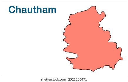 Mapa da subdivisão de Chautham, Distrito de Khagaria, Estado de Bihar, República da Índia, Governo de Bihar, território indiano, Índia Oriental, política, aldeia, turismo