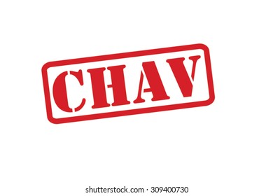 CHAV red Rubber Stamp vector over a white background.