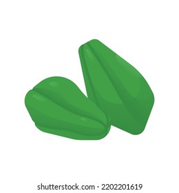 icono de gradación de chayote en fondo blanco