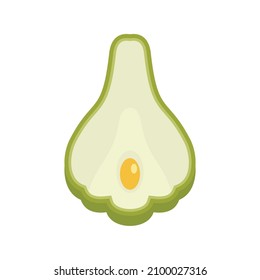Chayote icon. Flat illustration of chayote vector icon isolated on white background