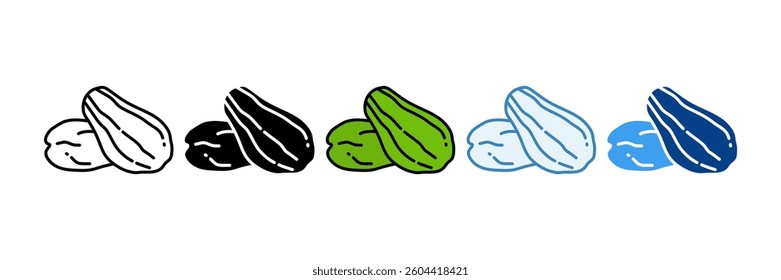 Chayote Icon Set Multiple Style Collection