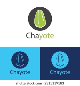 Logo-Design, Vektorgrafik-Muster von Chayote,