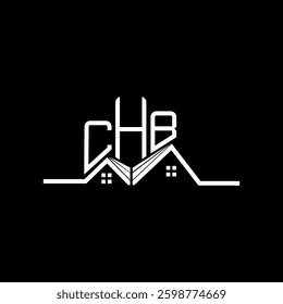 CHB Real State logo design, CHB simple and modern logo. CHB luxurious alphabet design  