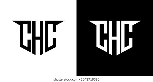 Diseño de logotipo de letra CHC con fondo blanco en ilustrador, estilo de superposición de fuente de alfabeto moderno de logotipo de Vector, diseños de caligrafía para logotipo, póster, invitación, etc.