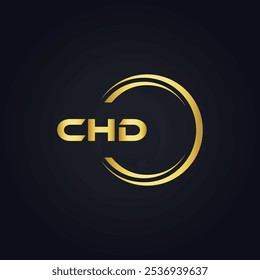 CHD logo. C H D design. White CHD letter. CHD, C H D letter logo design. C H D letter logo design in GOLD,