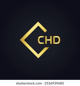 CHD logo. C H D design. White CHD letter. CHD, C H D letter logo design. C H D letter logo design in GOLD,