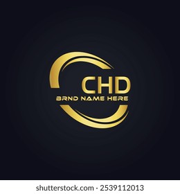 CHD logo. C H D design. White CHD letter. CHD, C H D letter logo design. C H D letter logo design in GOLD,