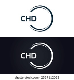CHD logo. C H D design. White CHD letter. CHD, C H D letter logo design. C H D letter logo design in GOLD,