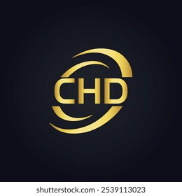 CHD logo. C H D design. White CHD letter. CHD, C H D letter logo design. C H D letter logo design in GOLD,