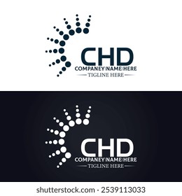 CHD logo. C H D design. White CHD letter. CHD, C H D letter logo design. C H D letter logo design in GOLD,