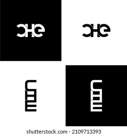 che letter original monogram logo design set