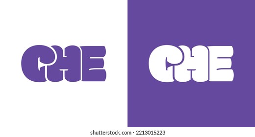 CHE Logo Branding Letter. Vector graphic design. Useful as app icon, alphabet combination, clipart, and etc.