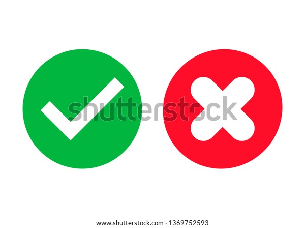 Cheak Mark Icon Set Isolated On Stock Vector (Royalty Free) 1369752593