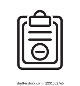 Cheaklist remove icon. Vector and glyph
