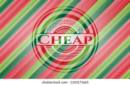 Cheap christmas badge.