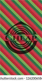 Cheap christmas emblem.