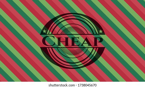 Cheap christmas style emblem. Vector Illustration. Detailed. 