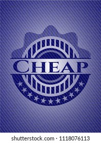 Cheap emblem with jean high quality background