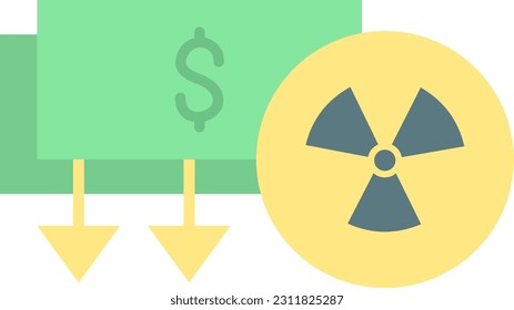 Imagen vectorial del icono de la energía barata. Adecuado para aplicaciones web móviles y medios de impresión.