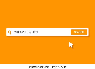 Cheap flight ticket offer. Flight promo travel deals discount search bar