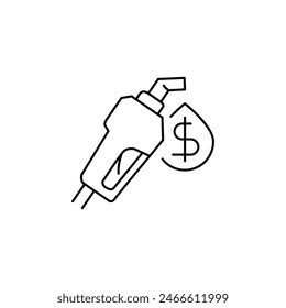 cheap gasoline thin outline icon vector design good for website and mobile app