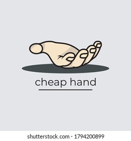 cheap hand logo vector illustration