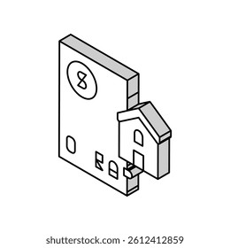 cheap house construction isometric icon vector. cheap house construction sign. isolated symbol illustration