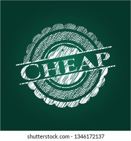 Cheap on chalkboard