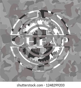 Cheap on grey camouflaged pattern