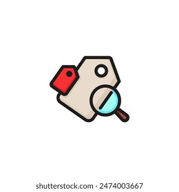 Cheap price line icon. Sale, price reduction, price tag. Black Friday concept. Vector illustration can be used for topics like shopping, consumerism, online store