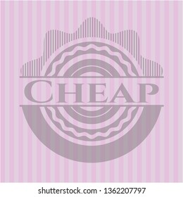 Cheap realistic pink emblem