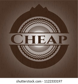 Cheap realistic wooden emblem