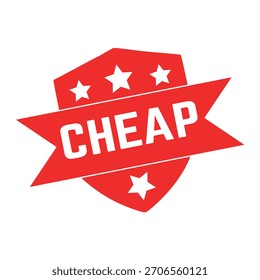 Cheap Rubber Stamp. Red Cheap Rubber Grunge Stamp Seal Vector Illustration - Vector
