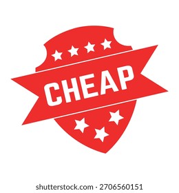 Cheap Rubber Stamp. Red Cheap Rubber Grunge Stamp Seal Vector Illustration - Vector