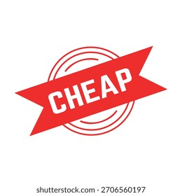 Cheap Rubber Stamp. Red Cheap Rubber Grunge Stamp Seal Vector Illustration - Vector