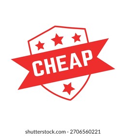 Cheap Rubber Stamp. Red Cheap Rubber Grunge Stamp Seal Vector Illustration - Vector