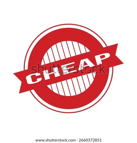 Cheap Rubber Stamp. Red Cheap Rubber Grunge Stamp Seal Vector Illustration - Vector