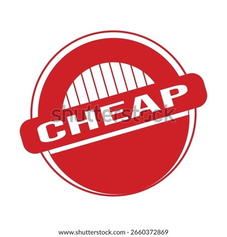 Cheap Rubber Stamp. Red Cheap Rubber Grunge Stamp Seal Vector Illustration - Vector